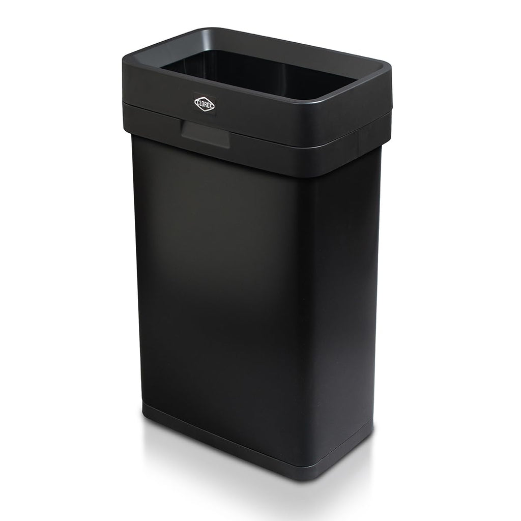 Slim Open Top Stainless Steel Trash Can, Matte Black, 13 Gal / 50L X702