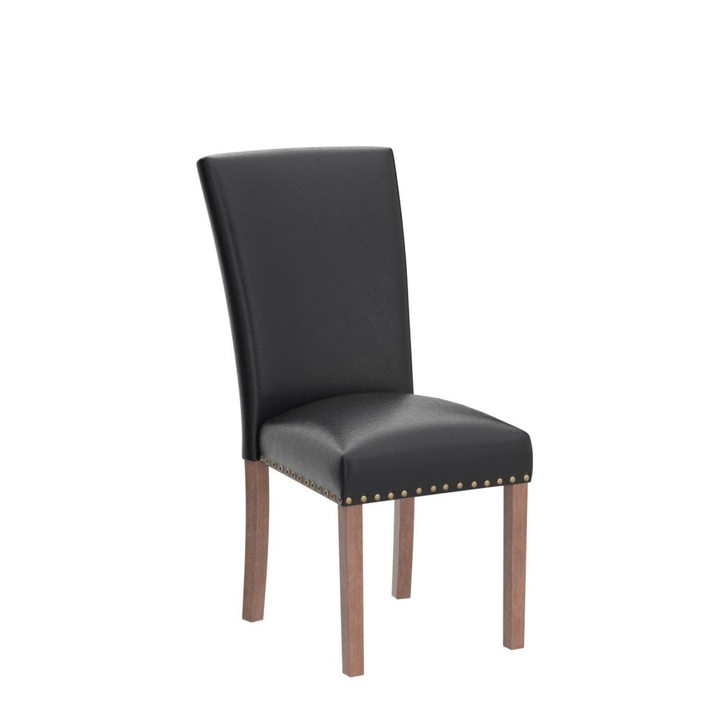 High Back Upholstered Dining Chairs Set of 2 Black F5990