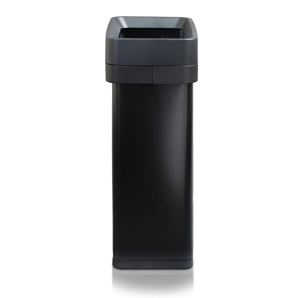 Slim Open Top Stainless Steel Trash Can, Matte Black, 13 Gal / 50L X702