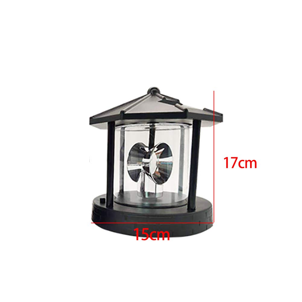 Solar Rotating Lighthouse Beacon Lamp P8956