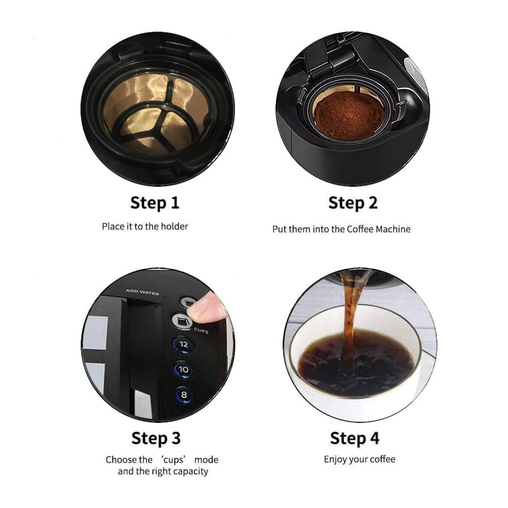 Reusable 8-12 Cup Basket Coffee Filter 2 Pack BPA Free O925725