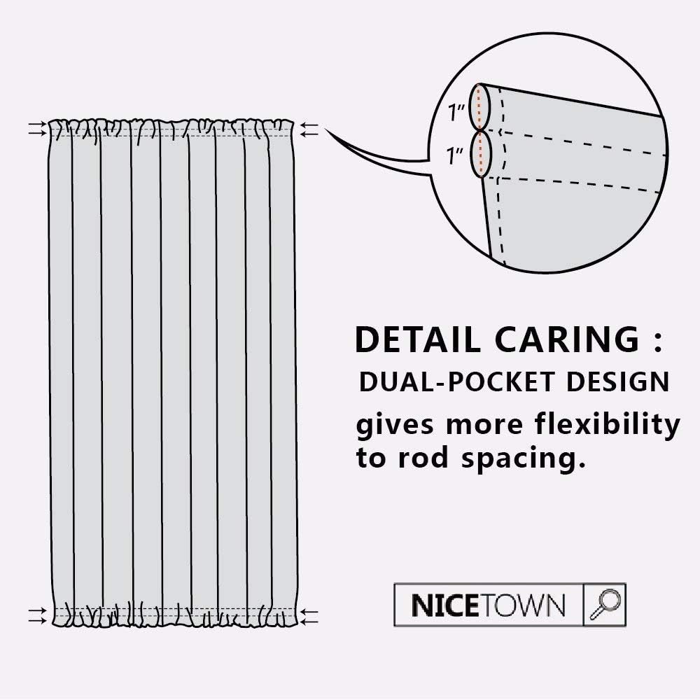 Grey Blackout Thermal Insulated Curtains O4131