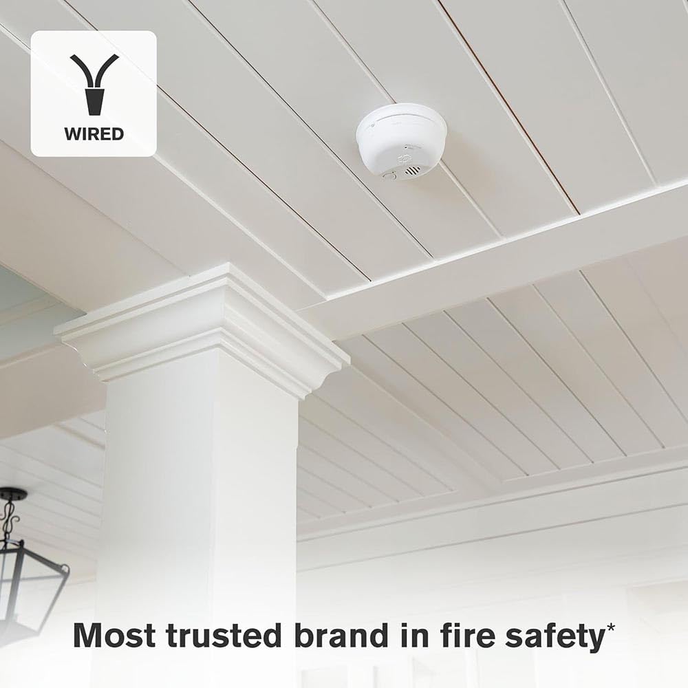 Hardwire Combination Smoke & Carbon Monoxide Alarm with Battery Backup, 5 Pack W95859