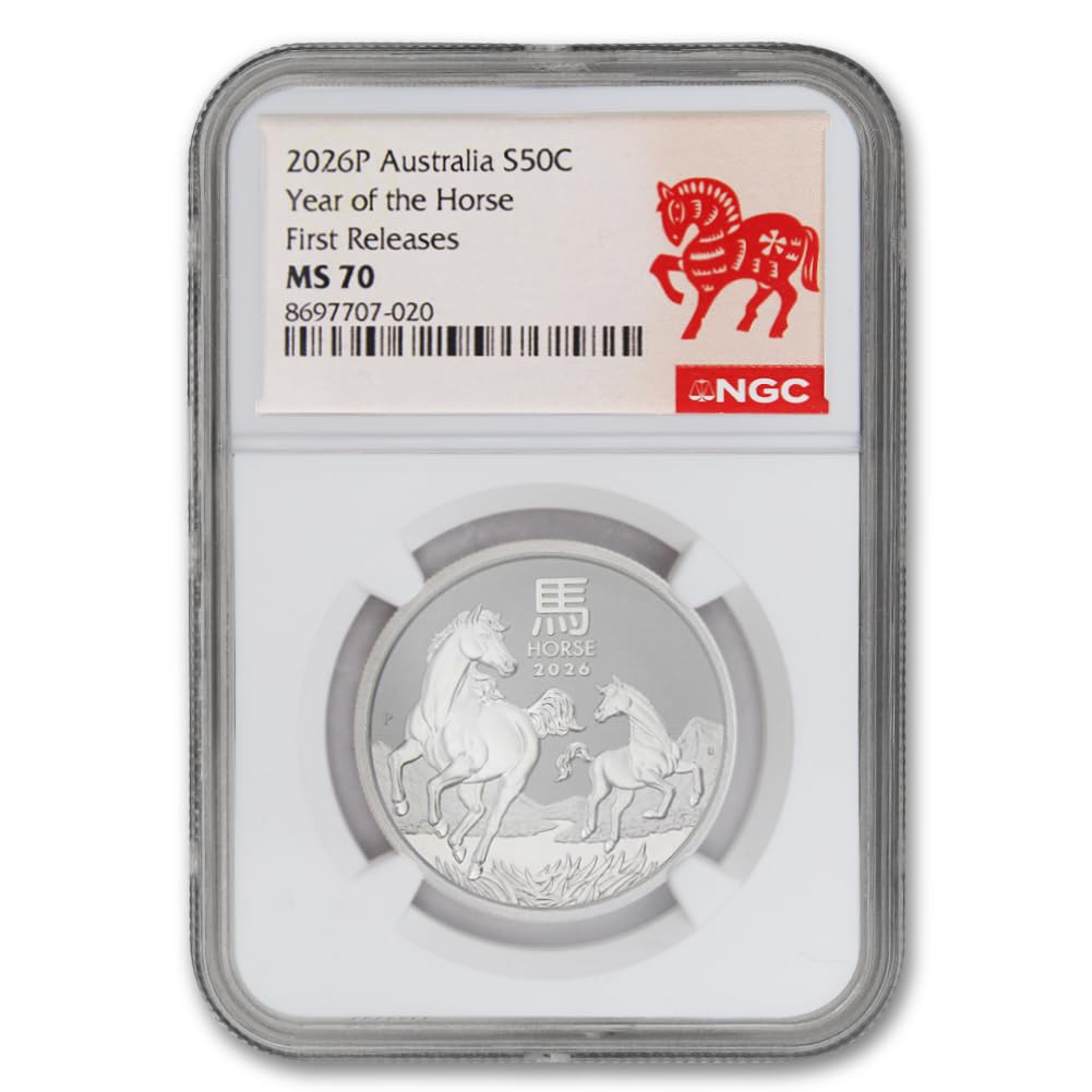 1/2 oz Silver Lunar Year of the Horse MS-70 T628829