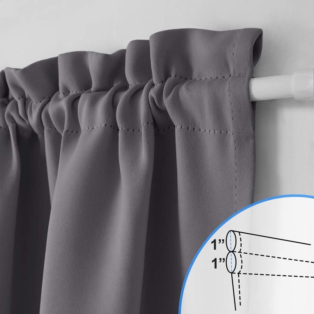 Grey Blackout Thermal Insulated Curtains O4131