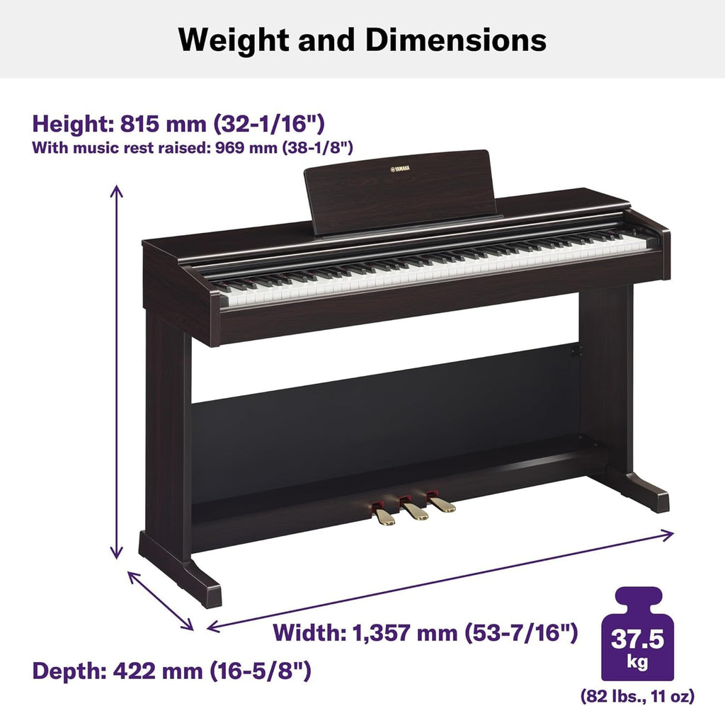 88-Key Weighted Action Upright Digital Piano with Bench J56255