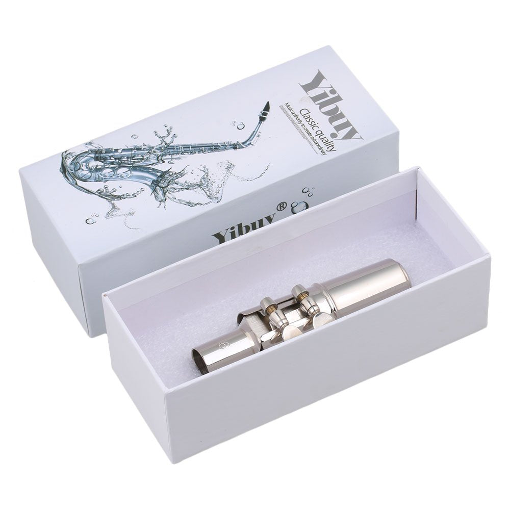 Silver Brass Alto Saxophone Mouthpiece with Cap Ligature N27322