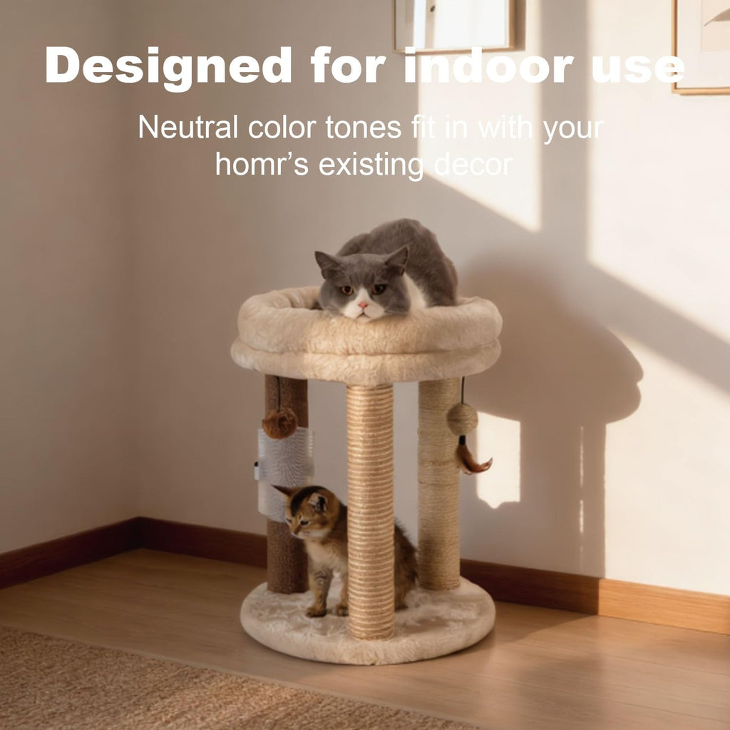 Small Cat Tree with Scratching Post and Soft Bed T717