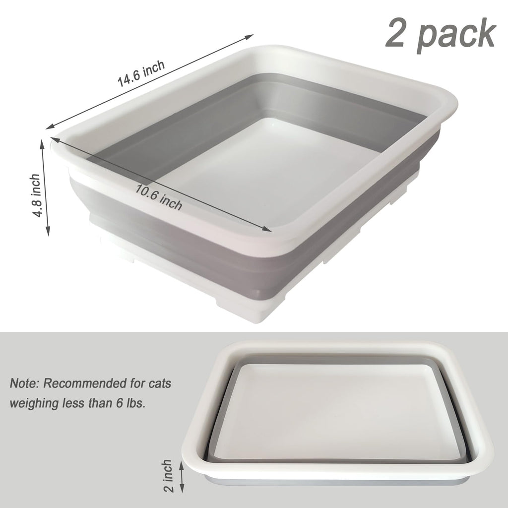 Collapsible Low Entry Small Cat Litter Box L65442