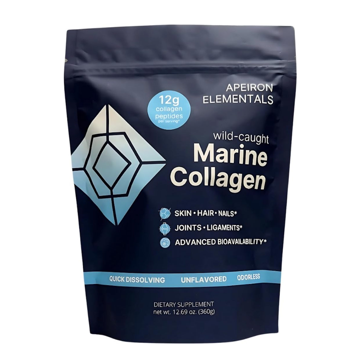 Hydrolyzed Marine Collagen Peptides Powder, Wild-Caught Fish, 30 Servings S4491
