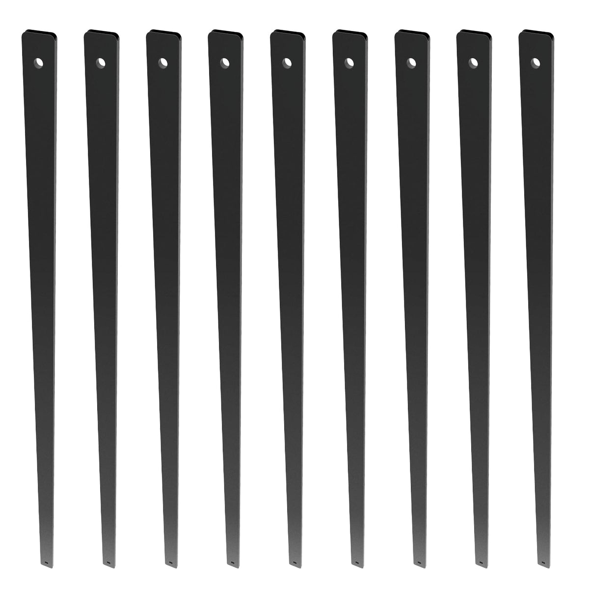 29.5"x1" Flat Aluminum Alloy 51 Pack Satin Black Metal Balusters O262