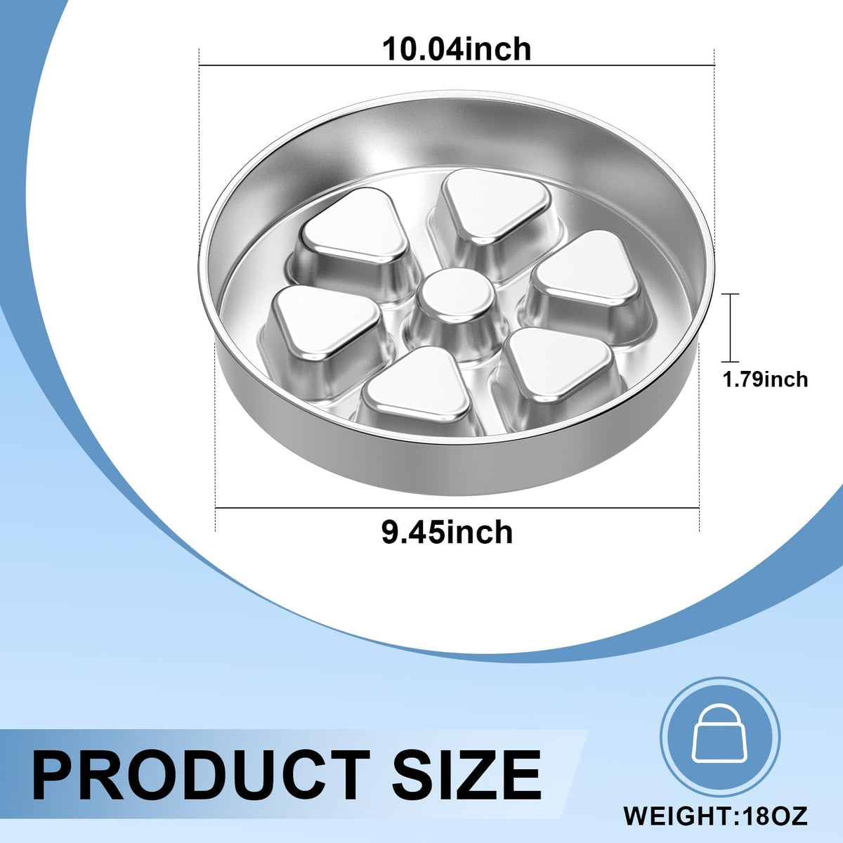 304 Stainless Steel Slow Feeder Dog Bowl V19938