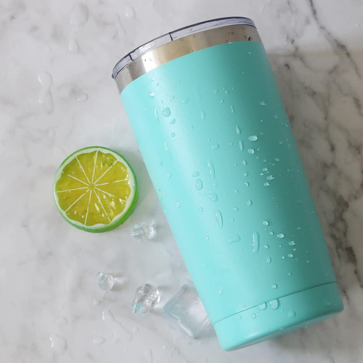 6 Pack 20 oz Stainless Steel Insulated Tumbler with Straw and Lid U102