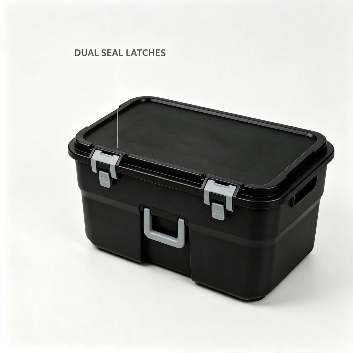 2 Pack 22 Gallon Black Wheeled Lockable Plastic Storage Trunk A299655