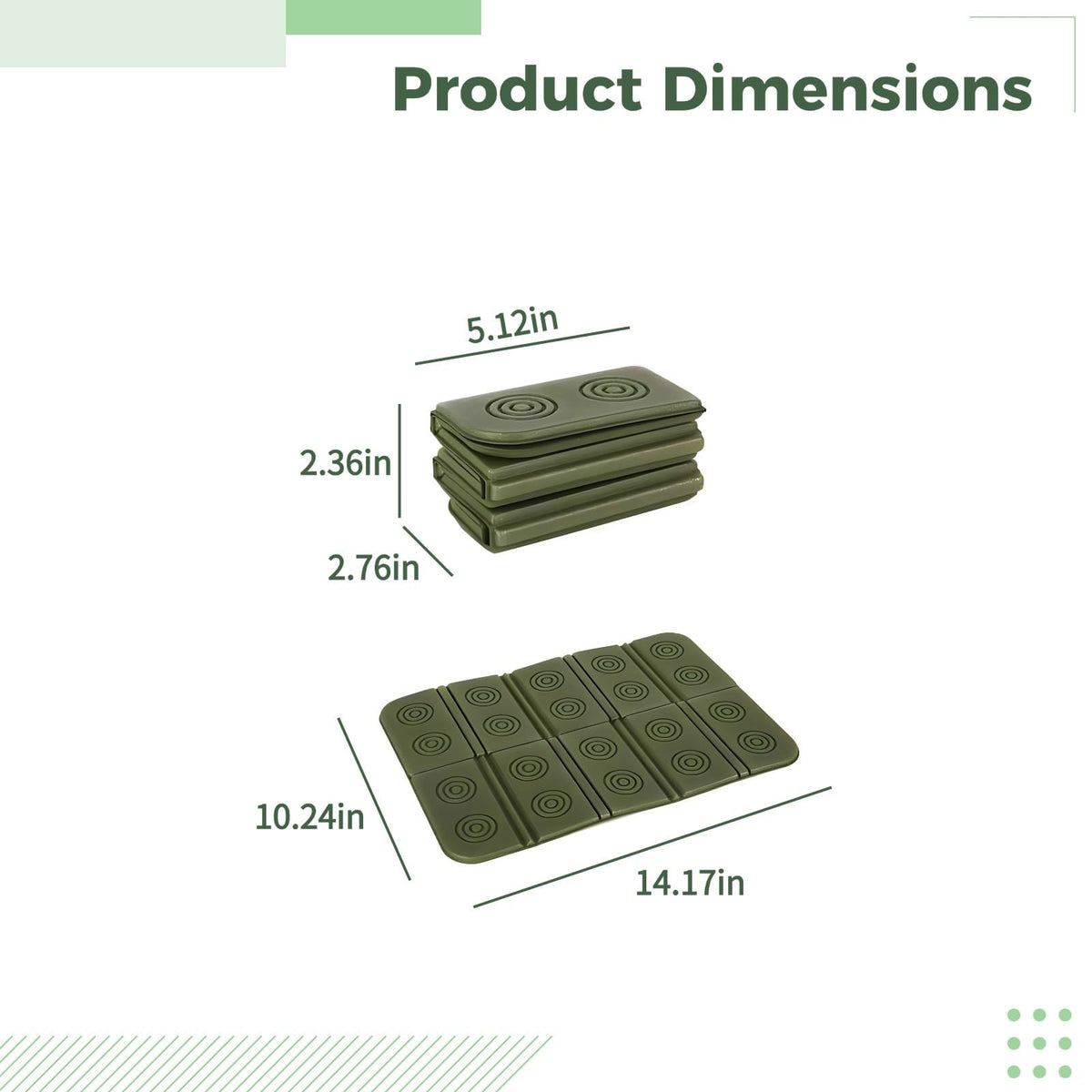2 Pcs Waterproof Folding Foam Mats I870780