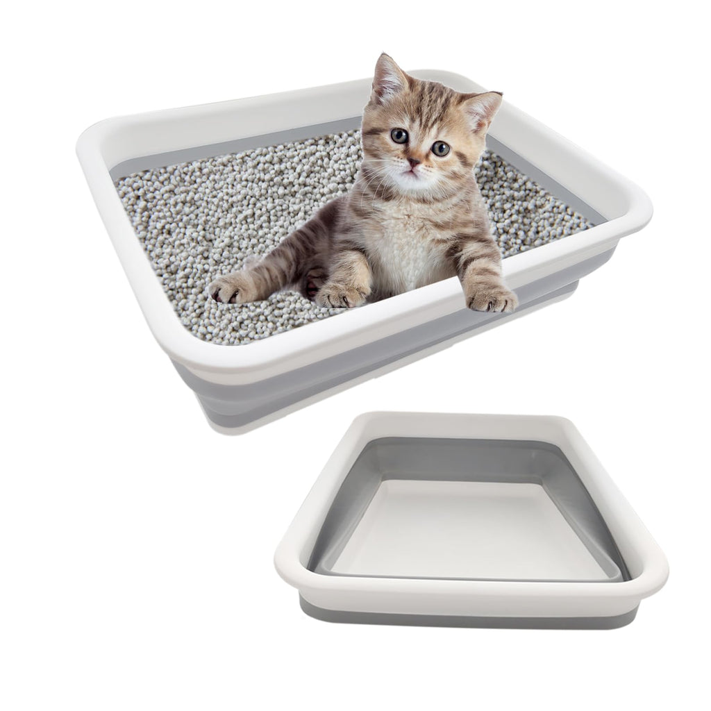 Collapsible Low Entry Small Cat Litter Box L65442