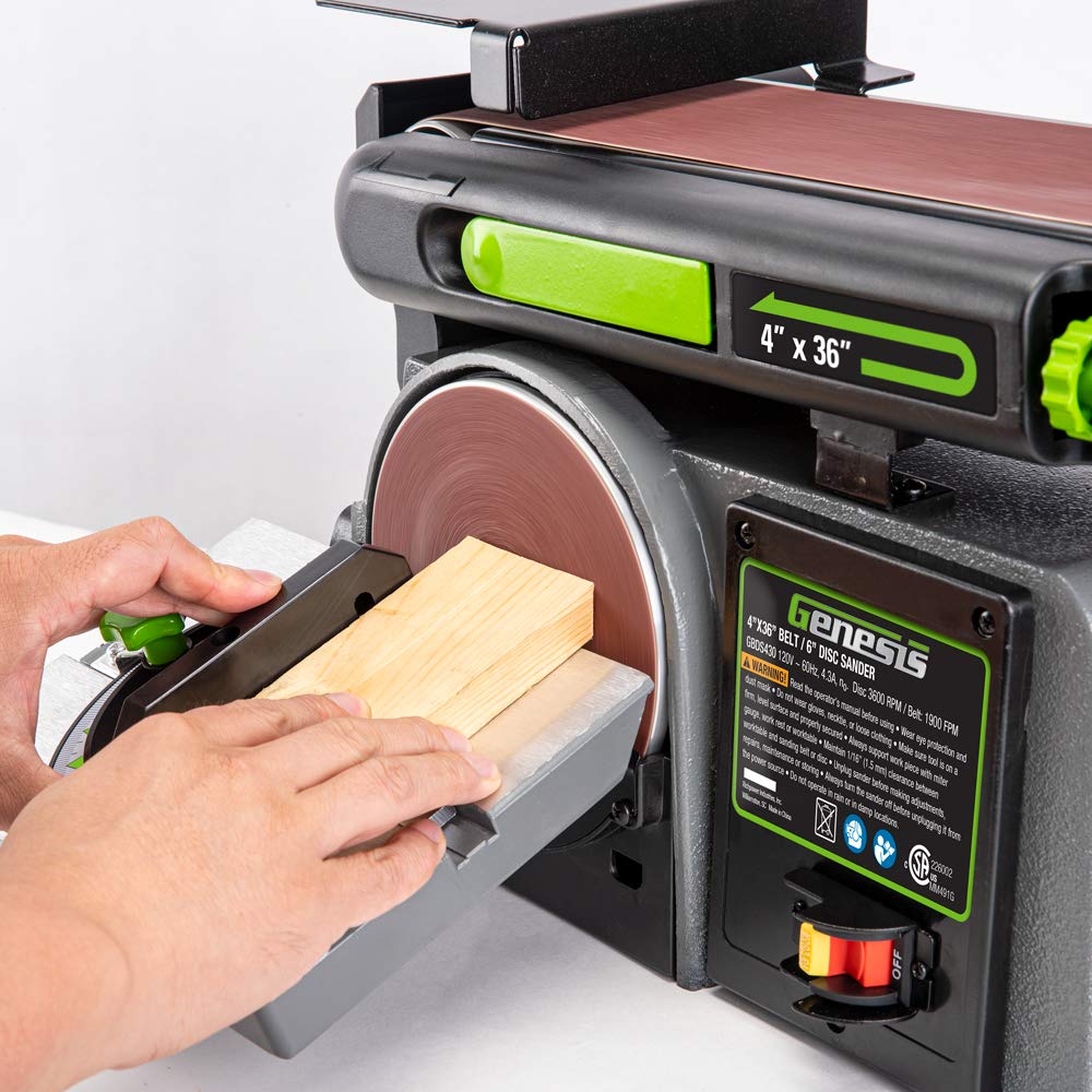 4 x 36-Inch Belt & 6-Inch Disc Benchtop Sander W2807