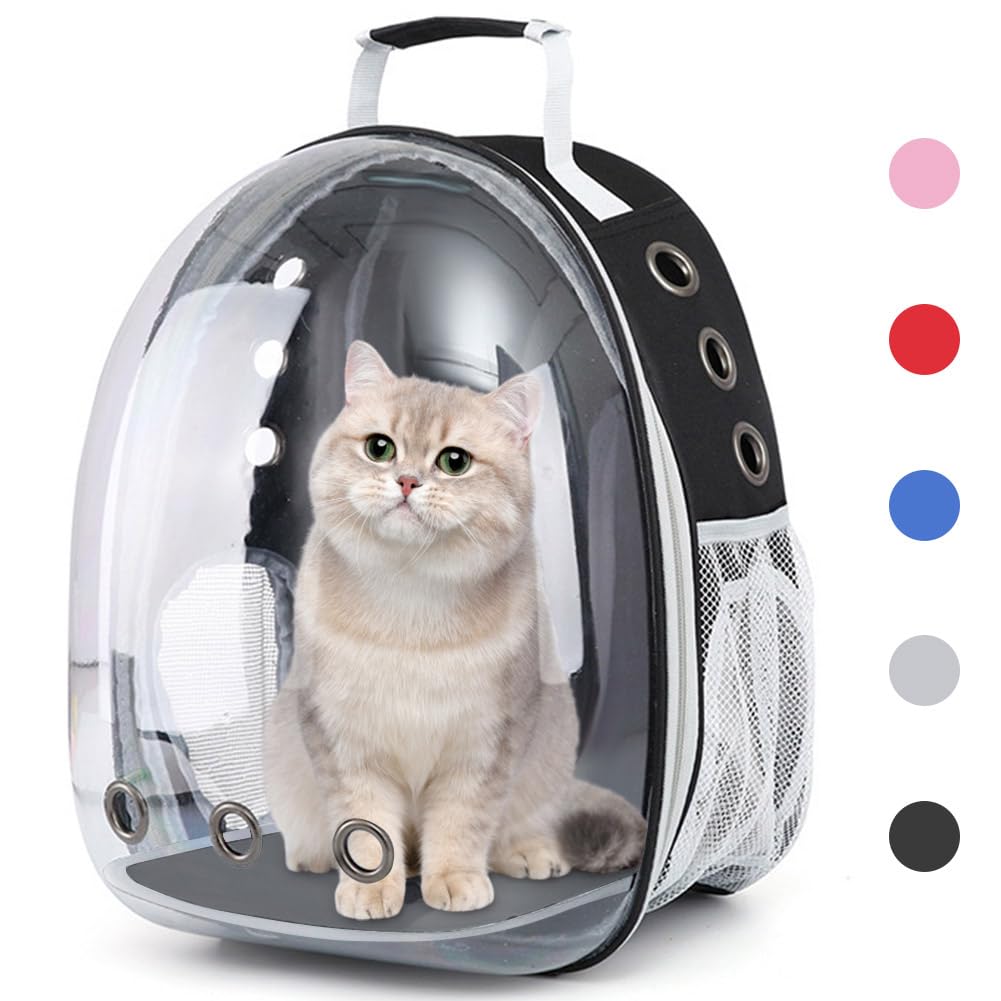 Pet Backpack Carrier with Clear Front and Harness H2214