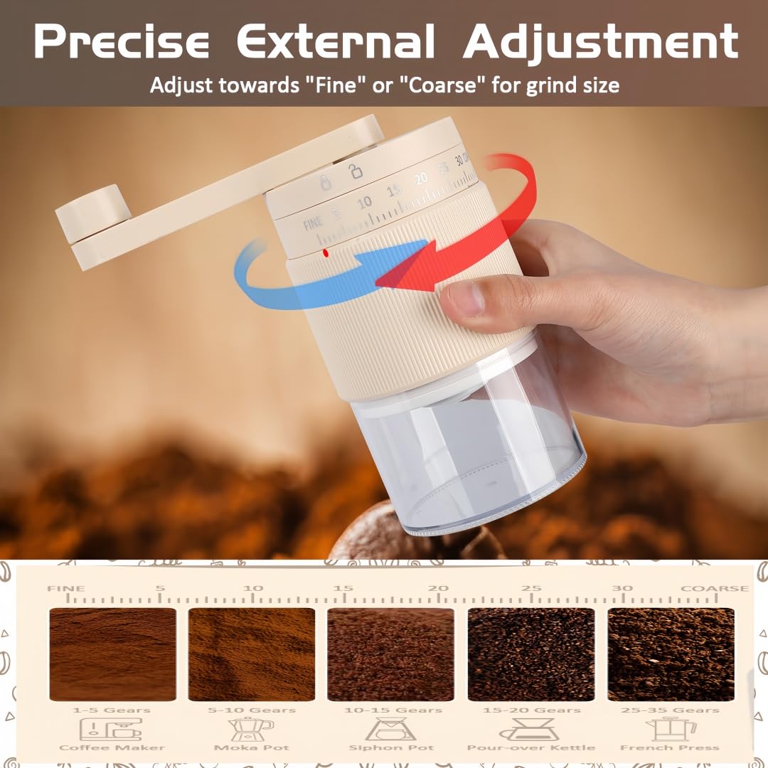 Manual Coffee Grinder with Ceramic Conical Burr U22578