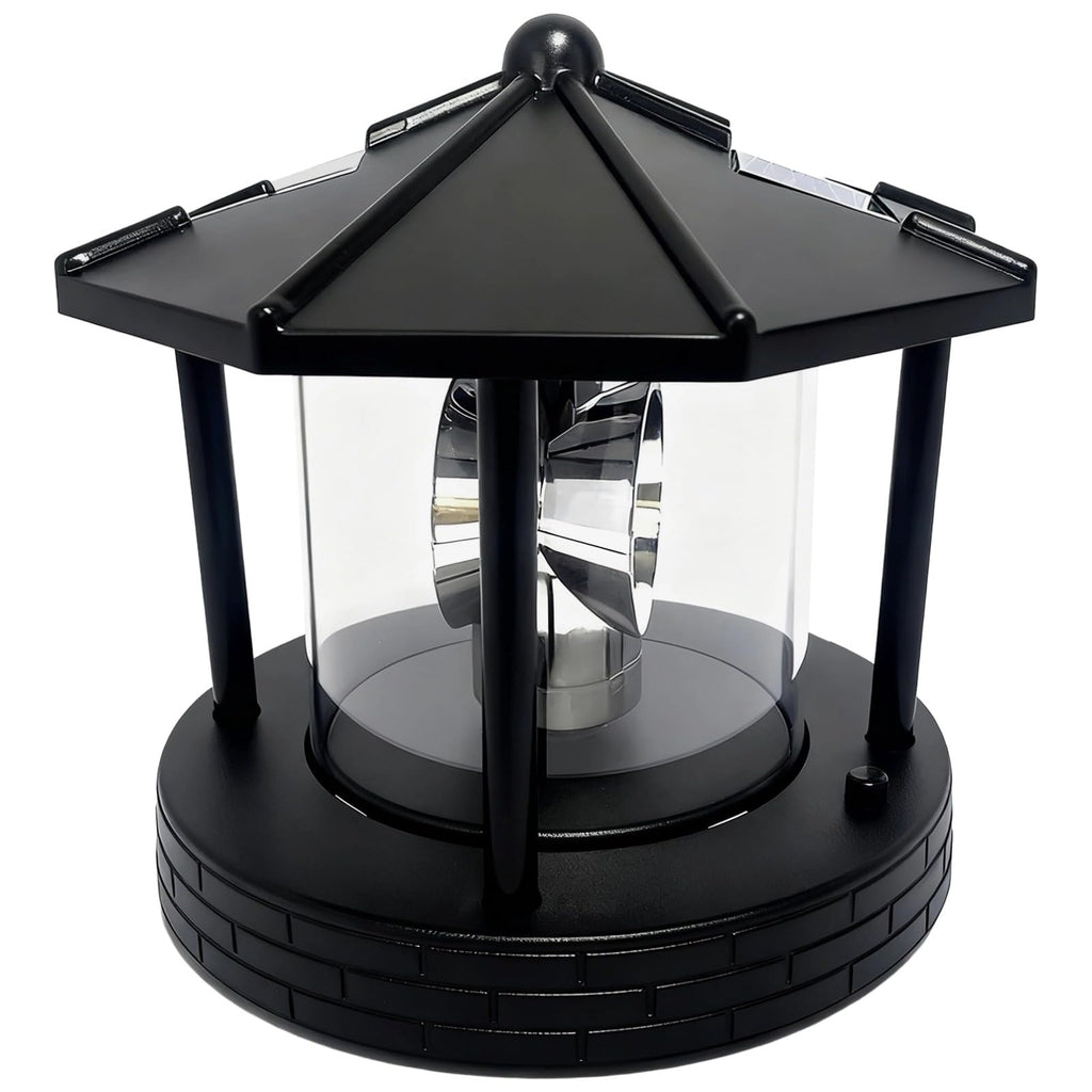 Solar Lighthouse with Rotating Beacon, LED Rotating Lighthouse Lamp, 5.7 x 5.7 x 6.9 in L641