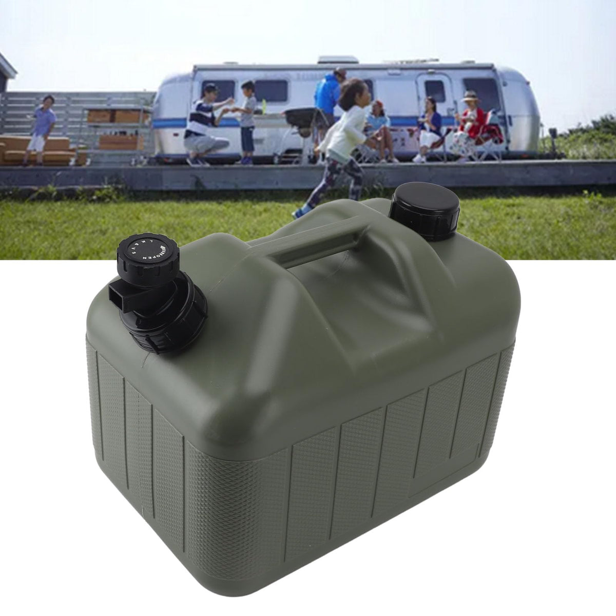 10L Green Portable Water Container with Faucet K86878