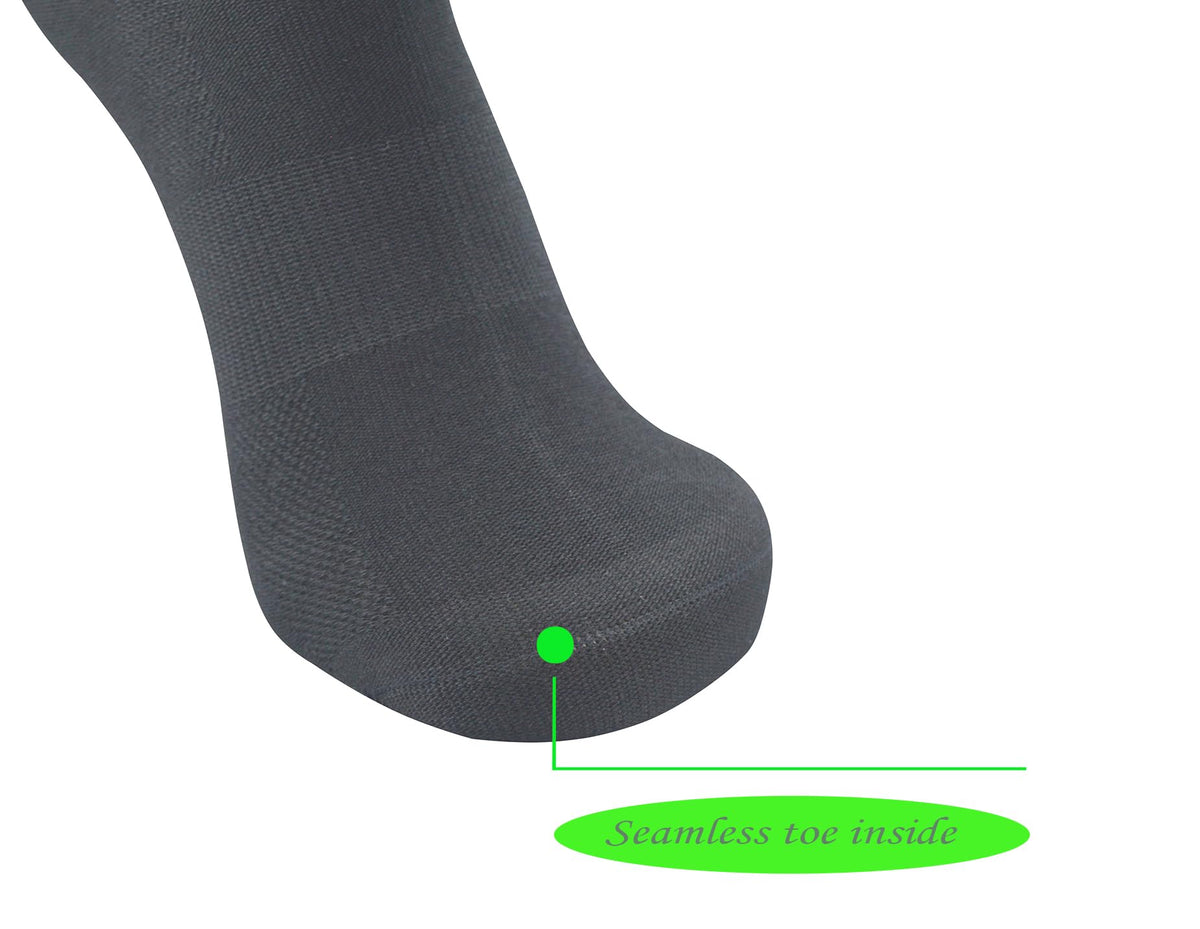 Men's 6 Pairs Bamboo Rayon Breathable Mid-Calf Socks with Arch Support A774415