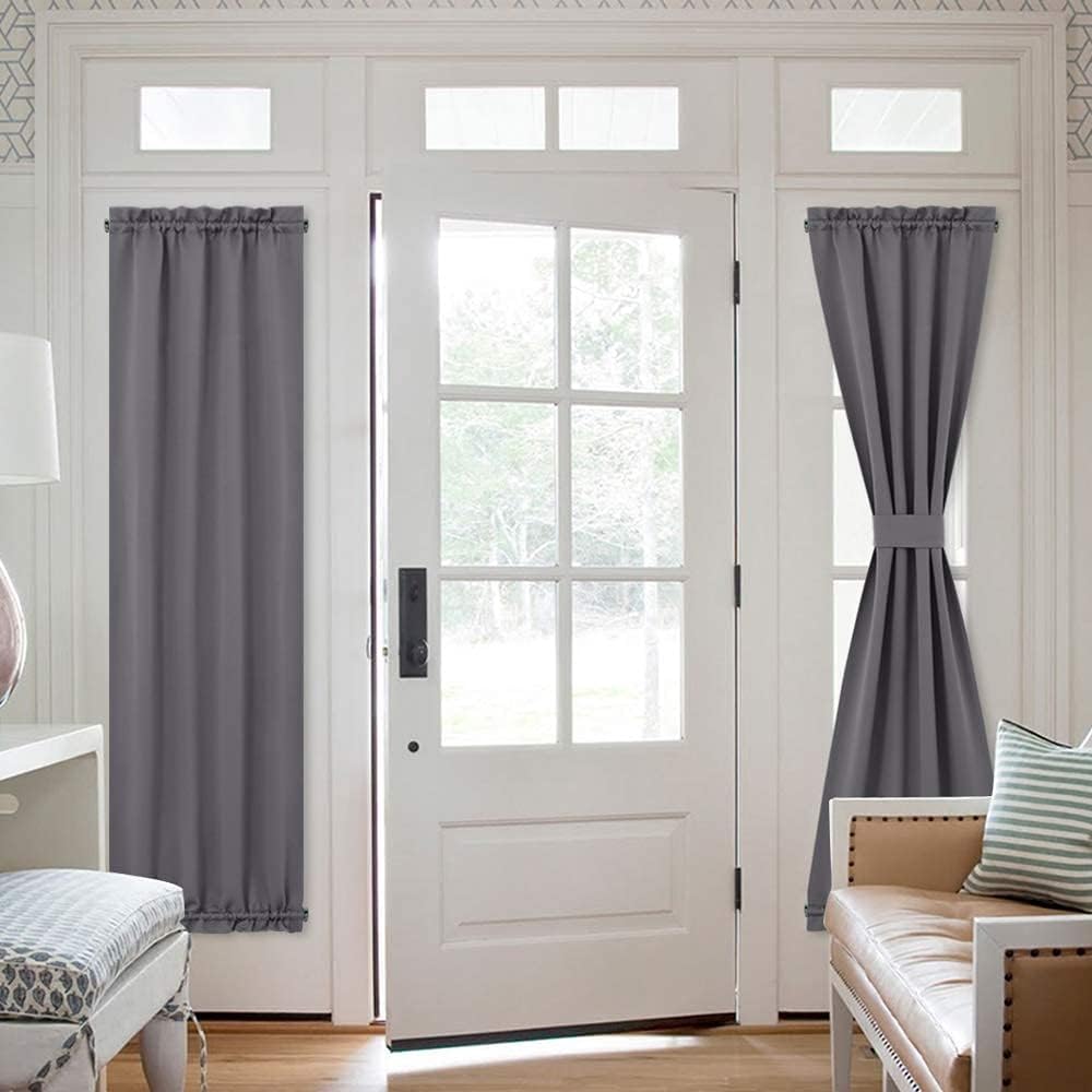 Grey Blackout Thermal Insulated Curtains O4131