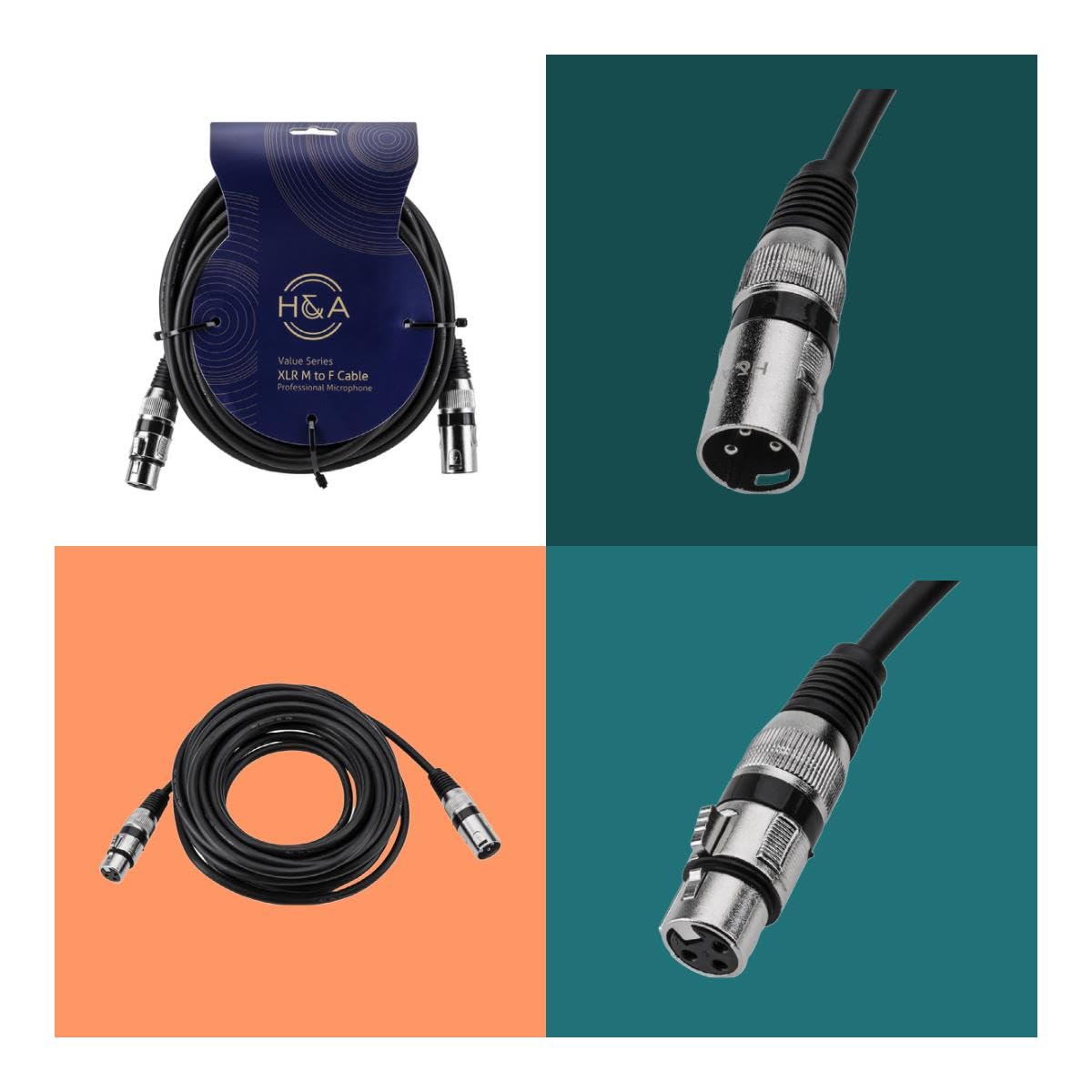 USB Audio Interface with Headphones and Microphone Cable X605