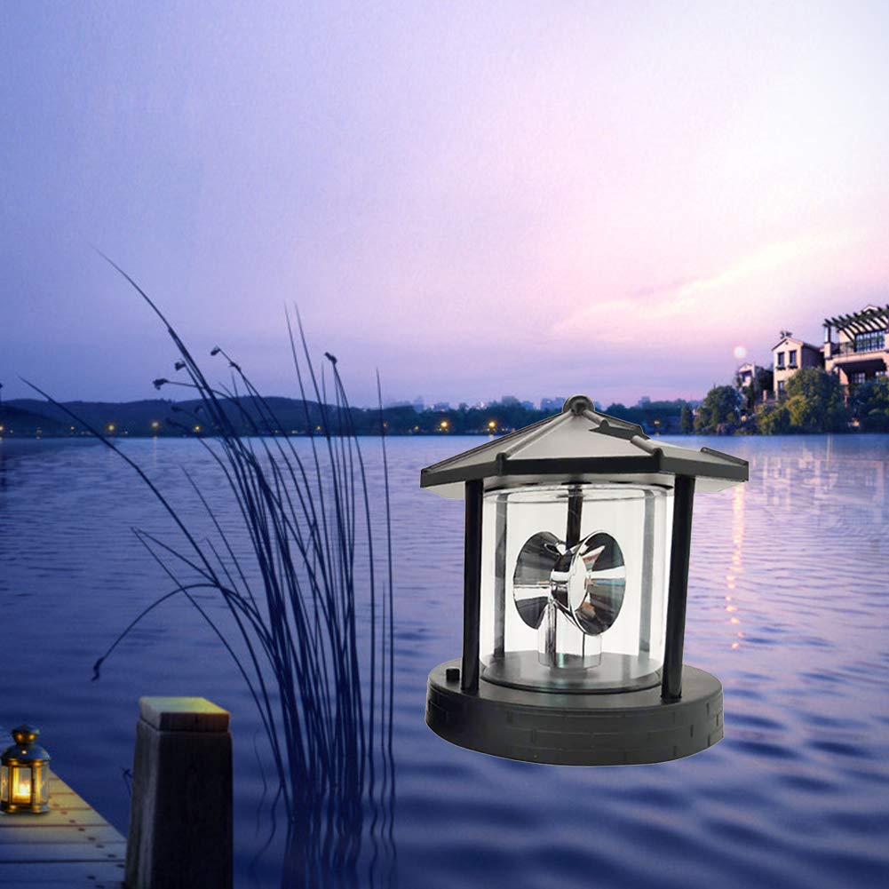 Solar Rotating Lighthouse Beacon Lamp P8956