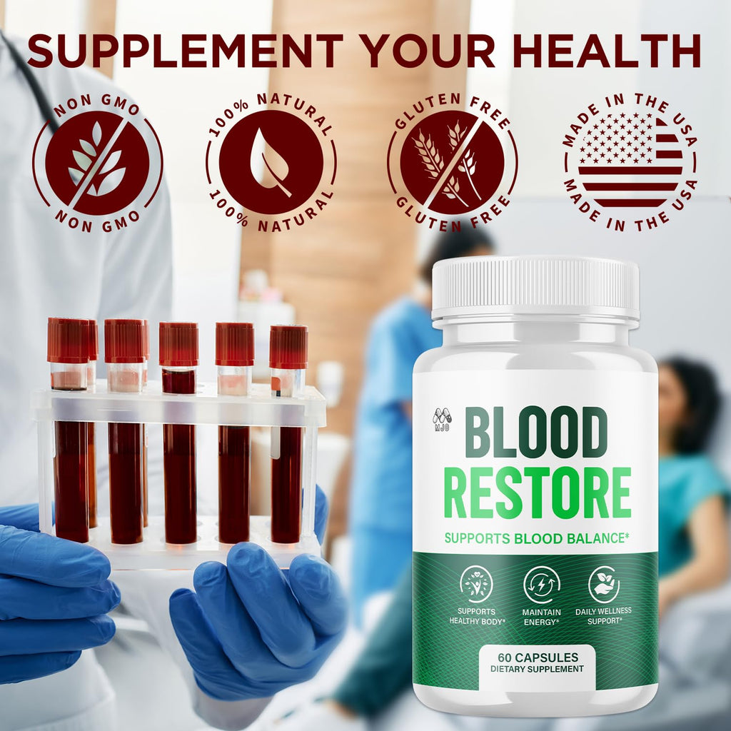 3 Pack Blood Restore Capsules 180 Capsules V645