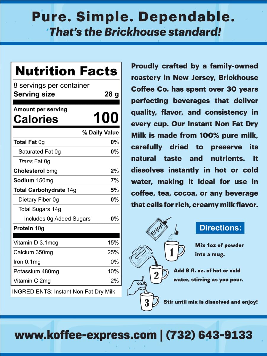Instant Non-Fat Dry Milk Powder 8 oz I589472