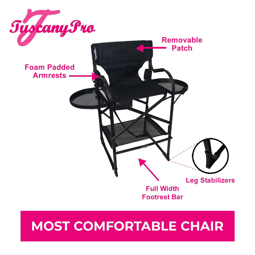 Tall Heavy Duty Director Chair with Adjustable Seat Height and Carry Bag V557729