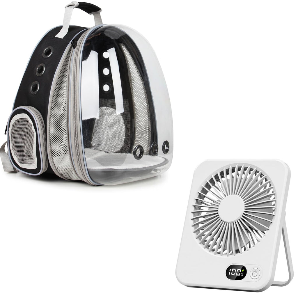 Expandable Cat Backpack with Mini Fan U5854