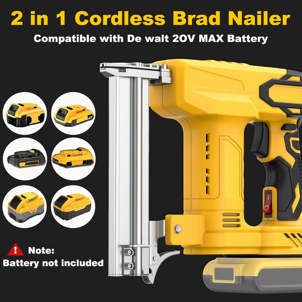 2 in 1 Cordless Brad Nailer 18 Gauge Electric Nail Gun Q917815