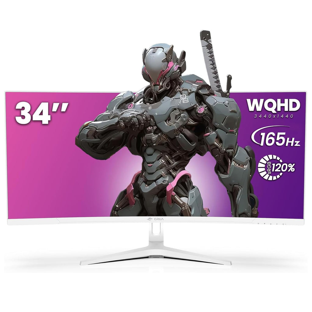34" White Curved Gaming Monitor X163333