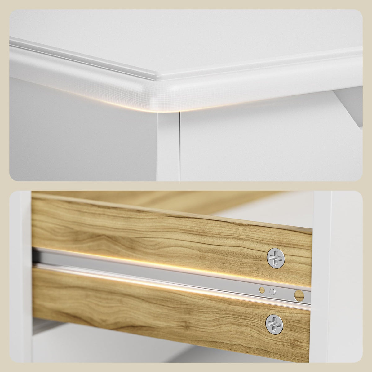 White 6 Drawer Dresser C873652