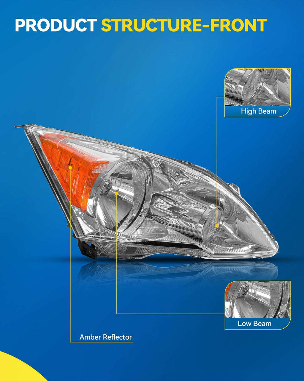 Headlamp Headlight Assembly Pair P37604