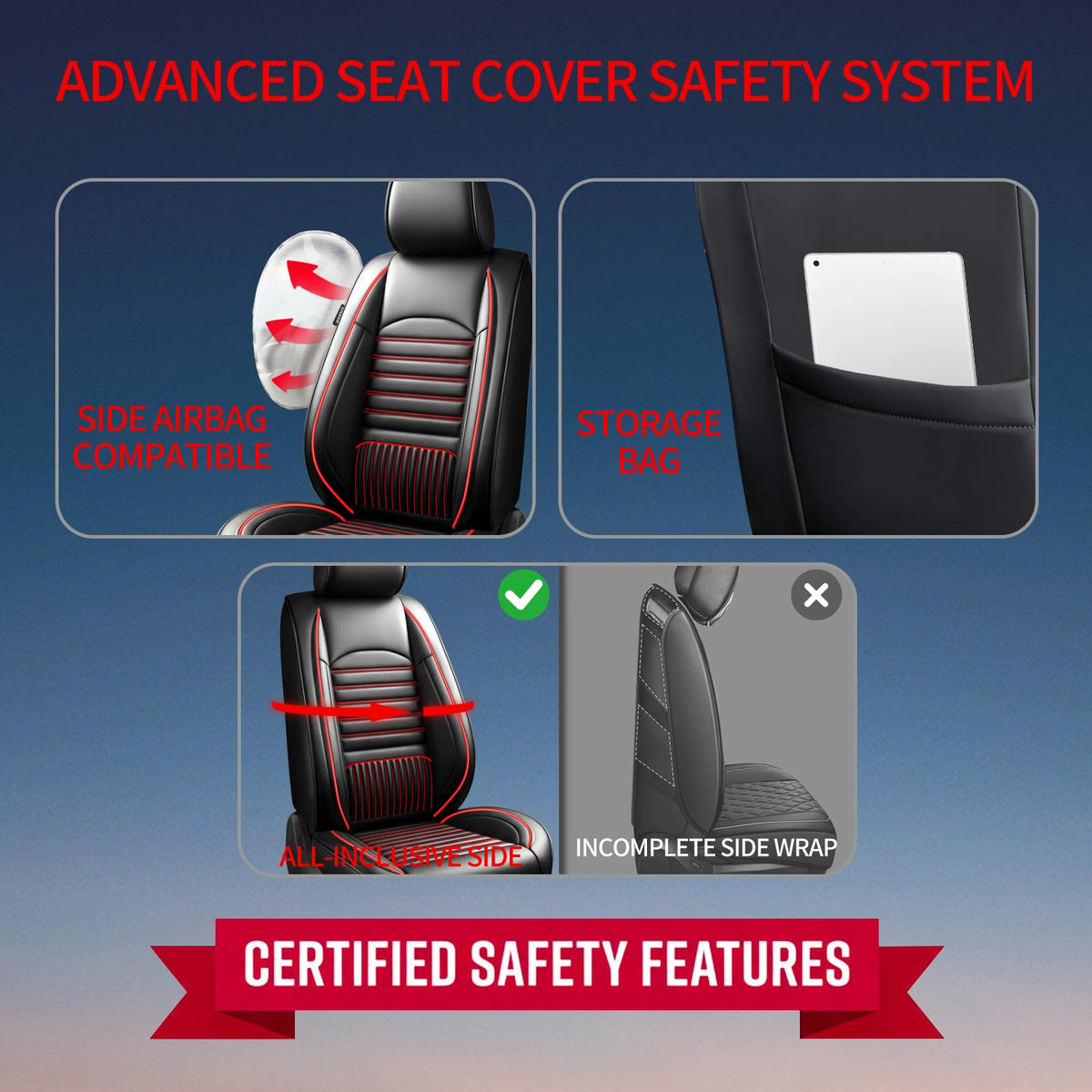 Car Seat Covers Full Set 5 Seat Z292
