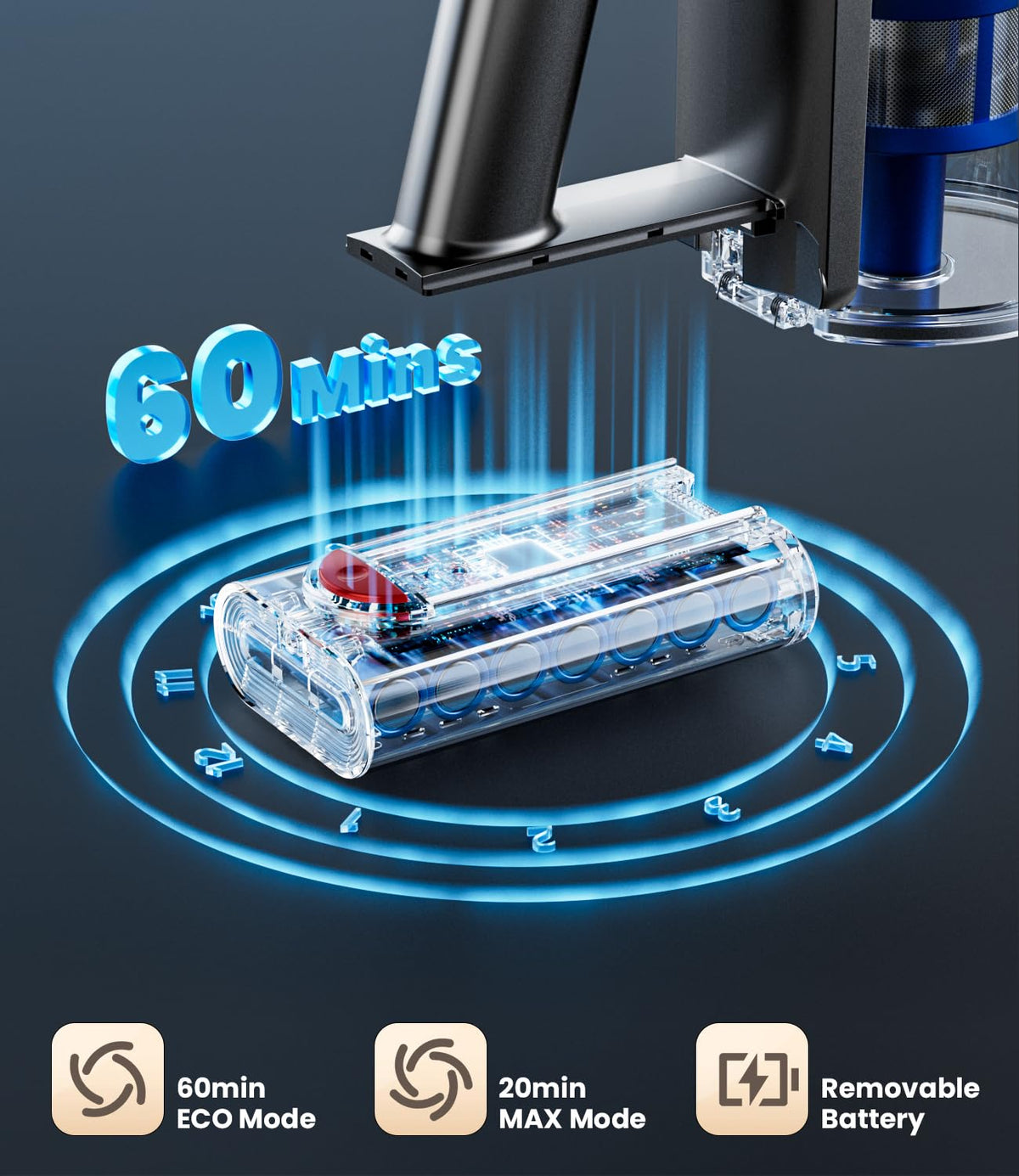 500W 40Kpa Cordless Stick Vacuum Cleaner Q260