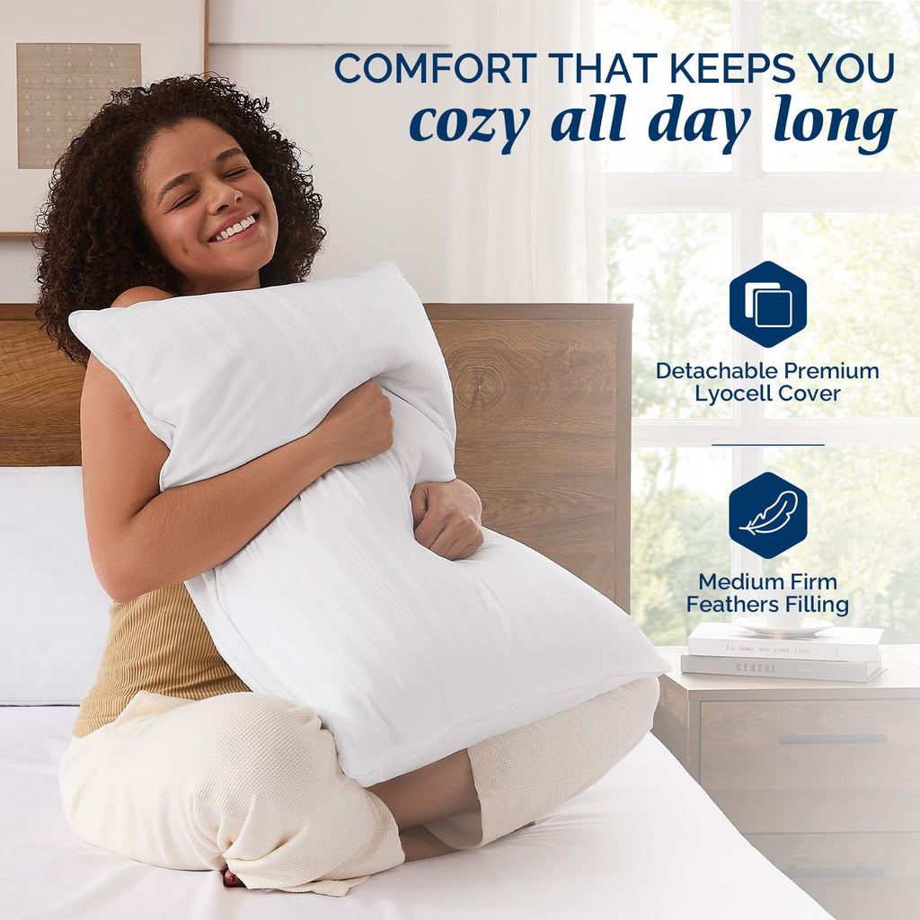 Goose Feather and Down King Size Pillows Set of 2 A347479