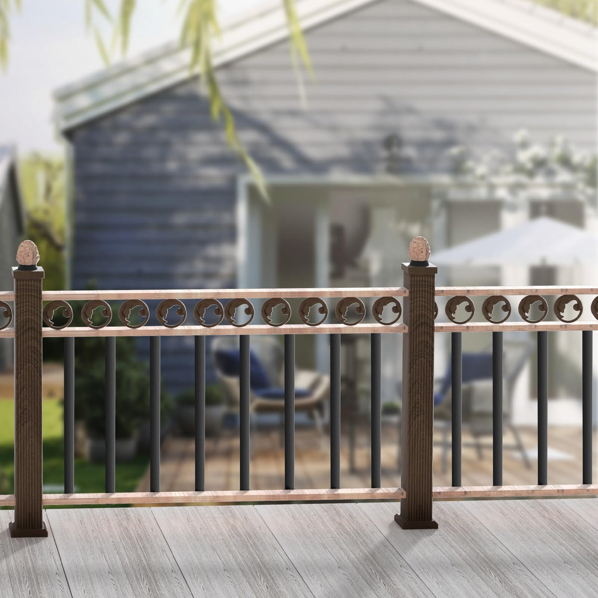 29.5"x1" Flat Aluminum Alloy 51 Pack Satin Black Metal Balusters O262