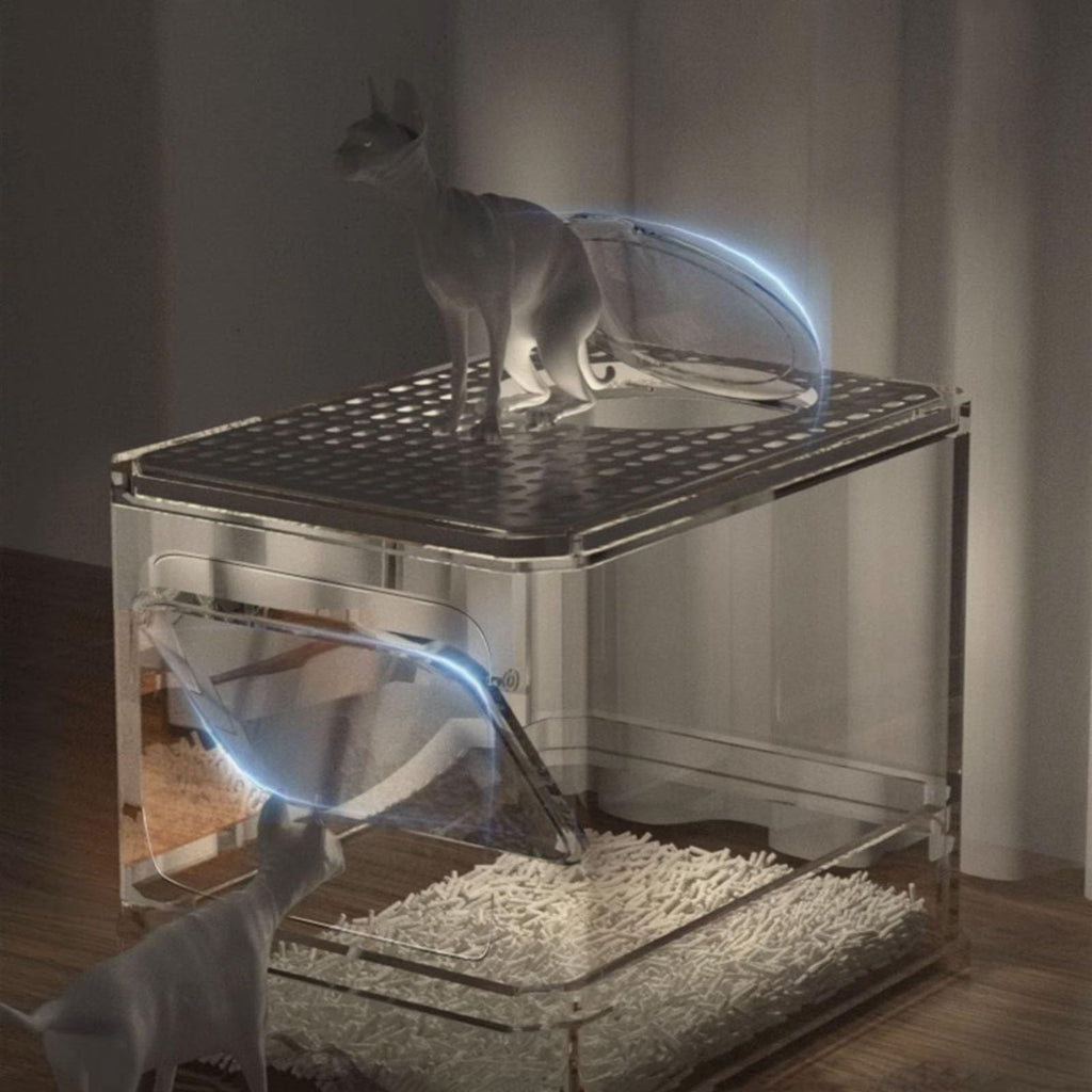 Foldable Covered Cat Litter Box with Scoop O713616
