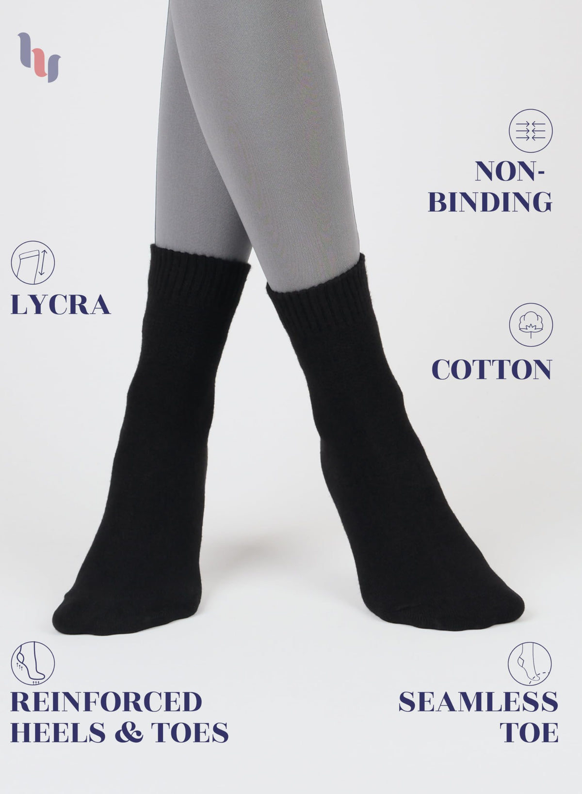 Cotton Ankle Socks Women 4-8 Pairs U9189