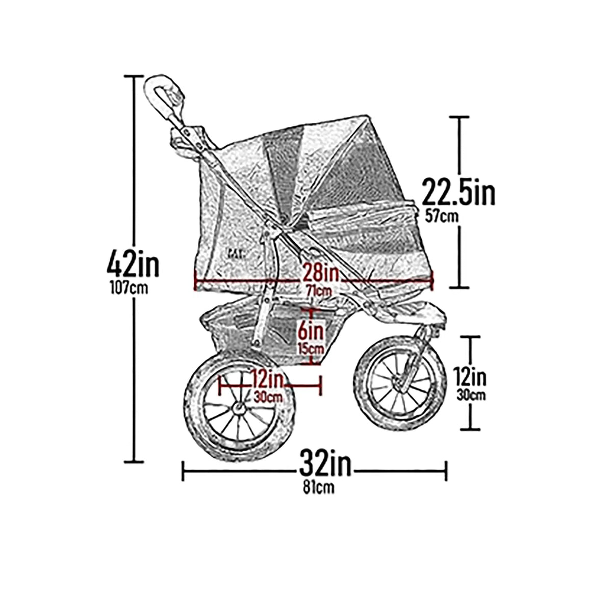 Spotted Pet Stroller H720801