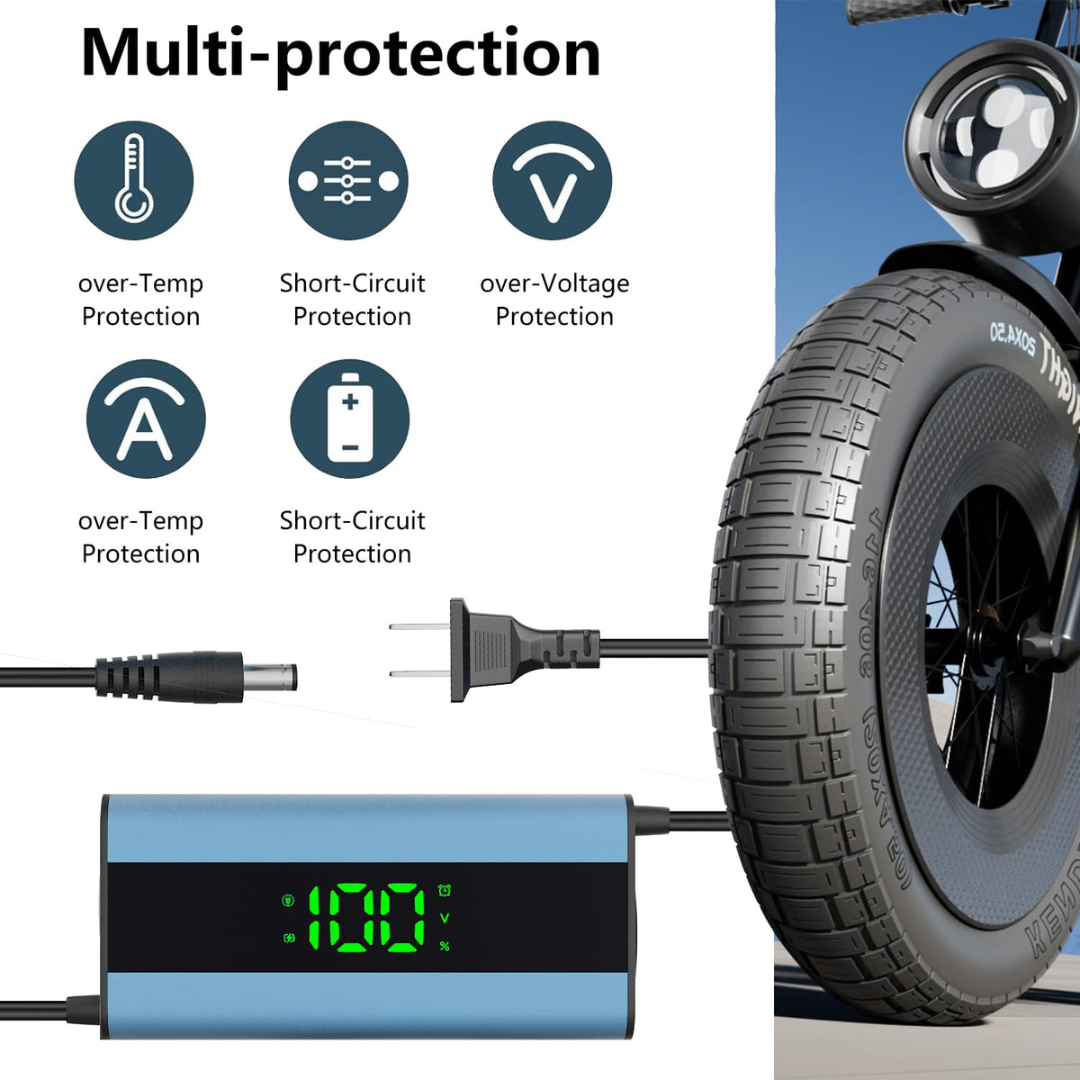 54.6V 3A Electric Scooter Charger 6 in 1 Plugs B76843