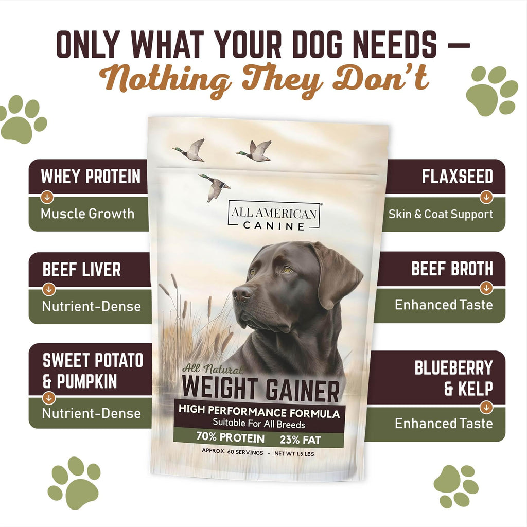 High Calorie Dog Weight Gainer Powder 60 Servings J995
