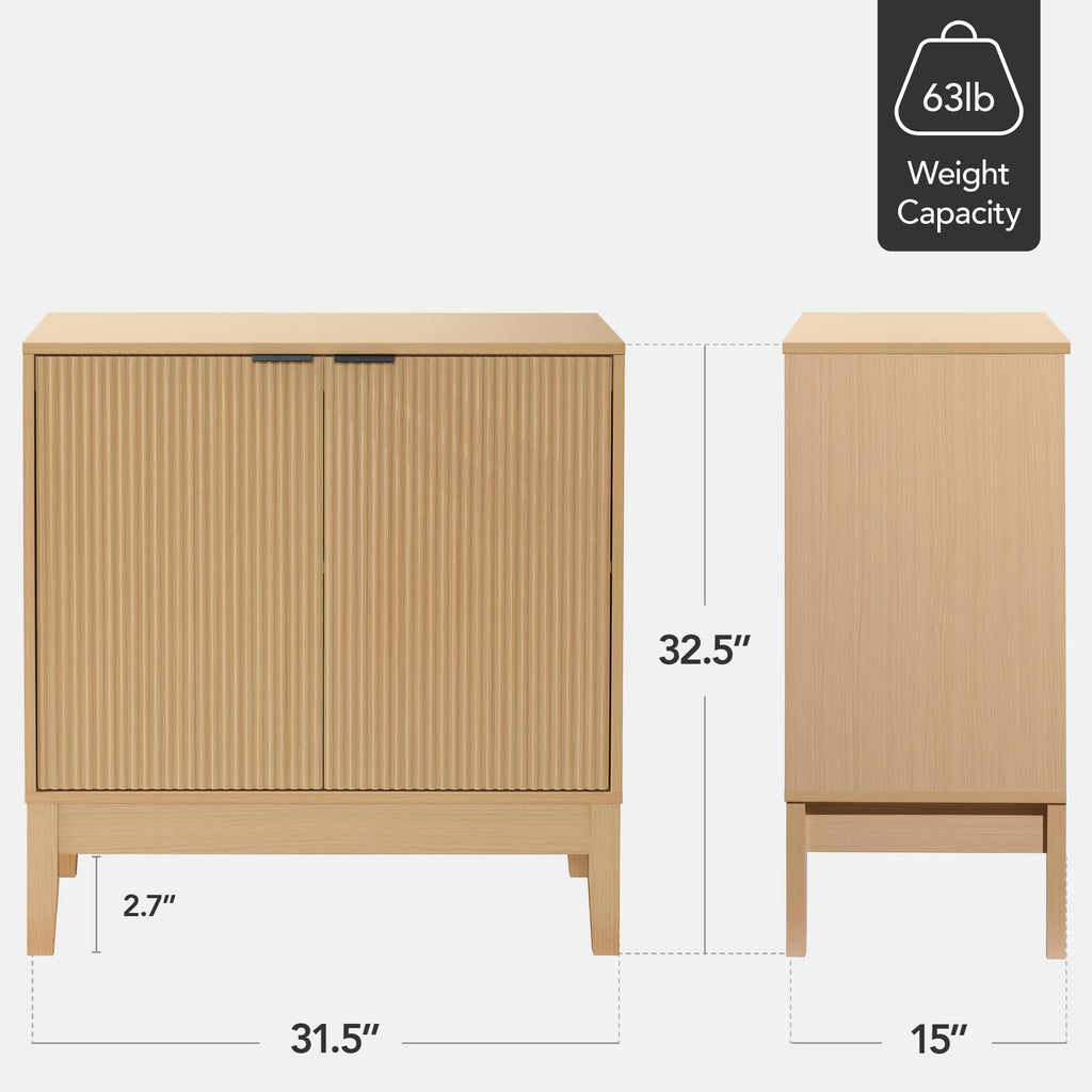 2-Door Storage Cabinet with Adjustable Shelves R116