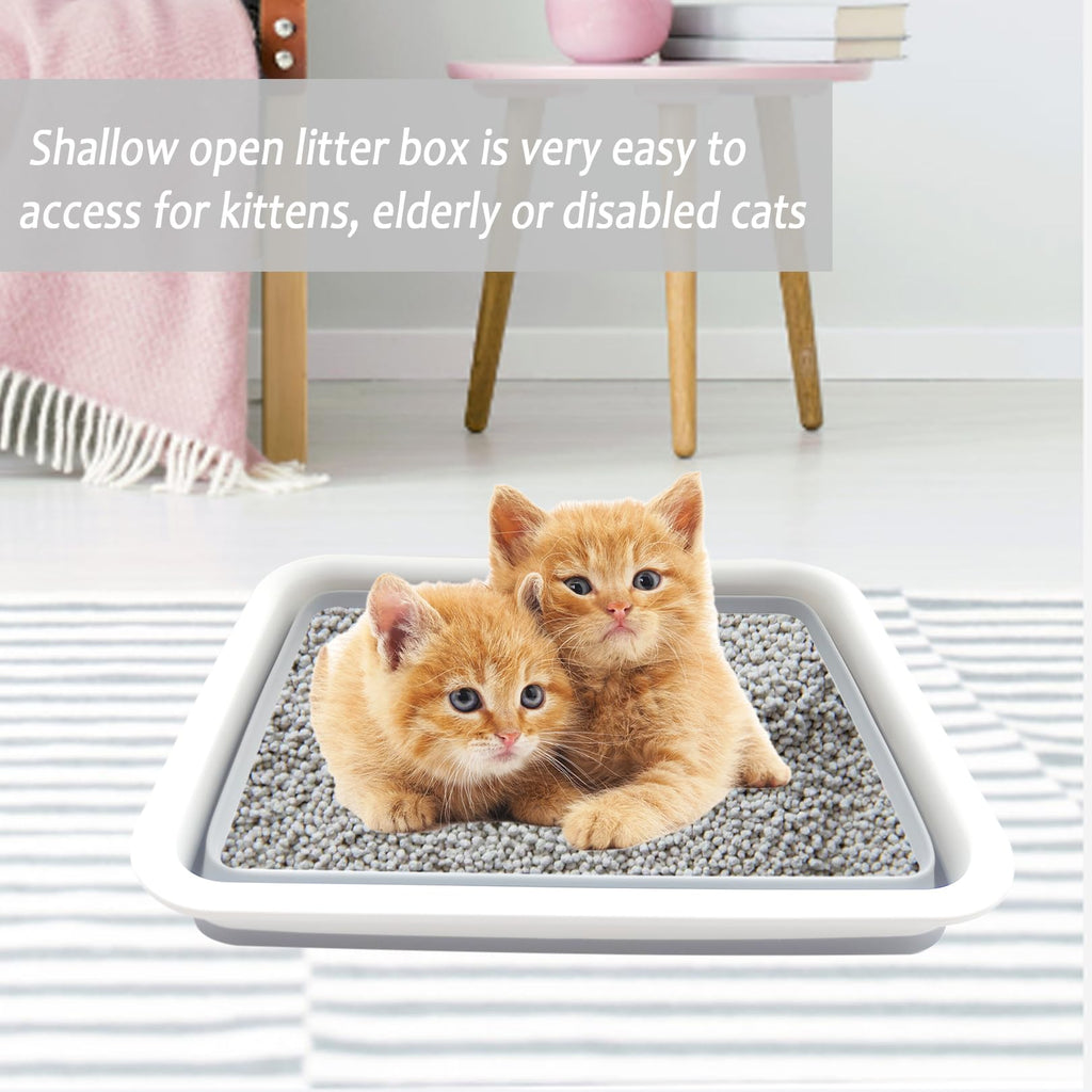 Collapsible Low Entry Small Cat Litter Box L65442