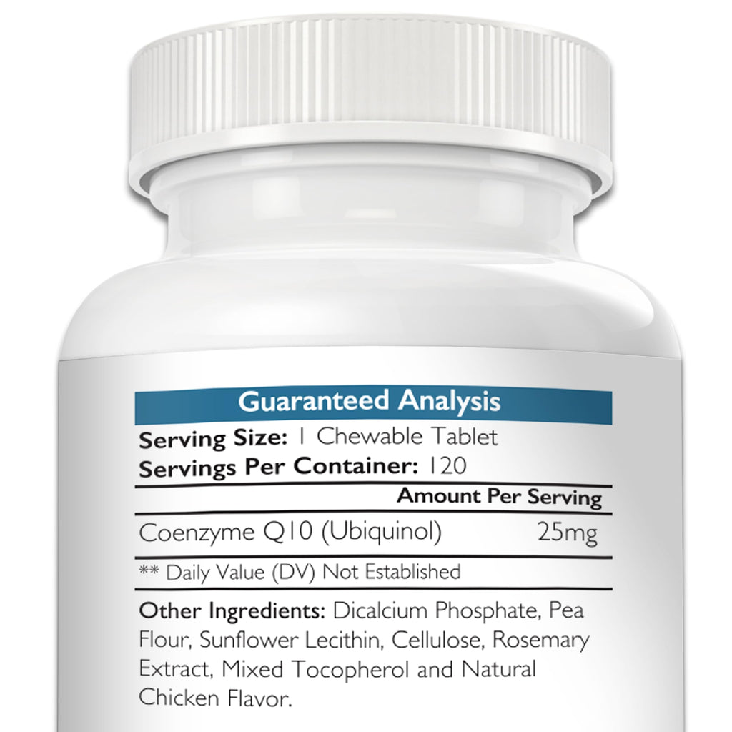 Coenzyme Q10 for Dogs Grain-Free Supplement, 120 Chewable Tablets Q246184
