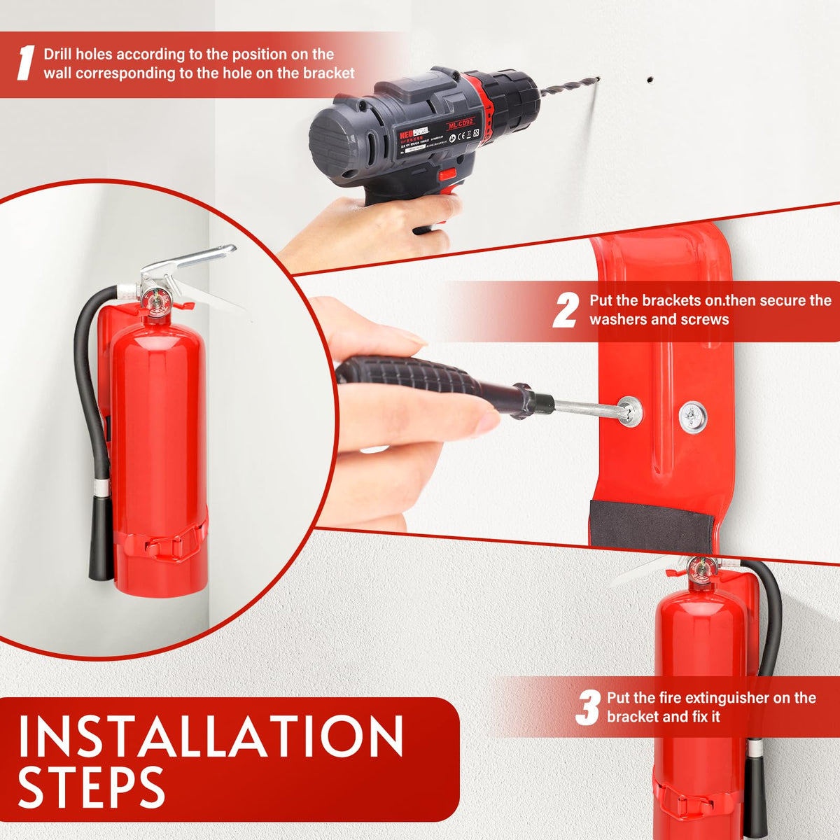 2.5LB Fire Extinguisher Mount Bracket Wall Mount H856315